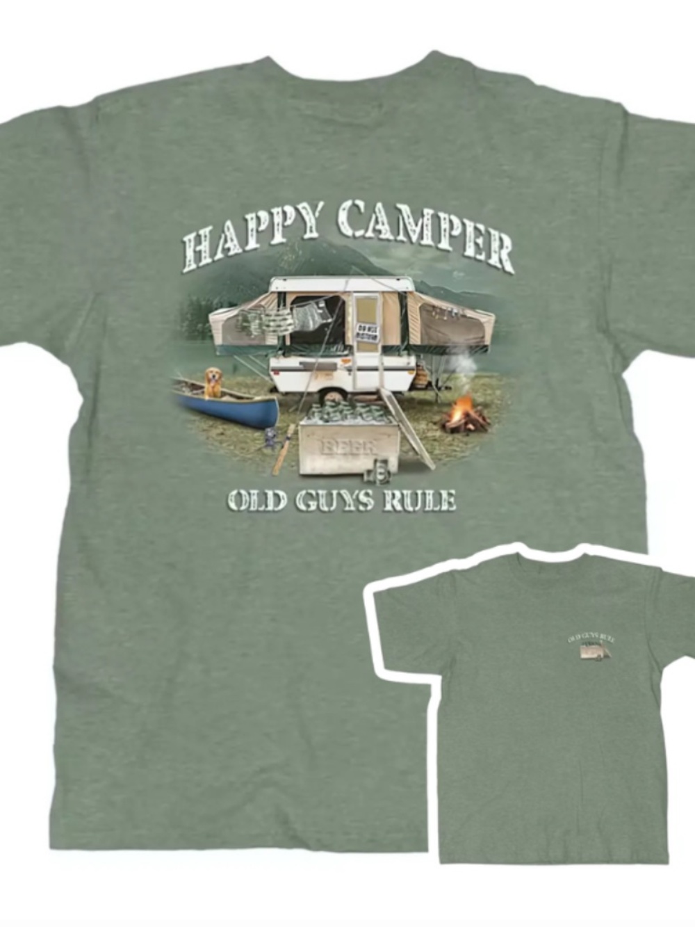0ld Guys Rule - HAPPY CAMPER Short Sleeve Tshirt
